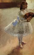 The actress holding fan Edgar Degas